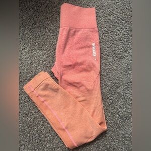 Gym shark Size Medium Leggings Pink Ombré Color